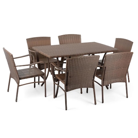 W Unlimited Leisure Wicker Outdoor Dining Set - 7 Piece SW1616-DS7